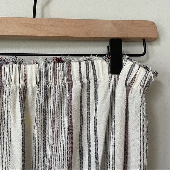 Cloth & Stone Anthropologie Striped Raw Edge Hem Jumpsuit Pantsuit Belter Romper - Picture 6 of 8